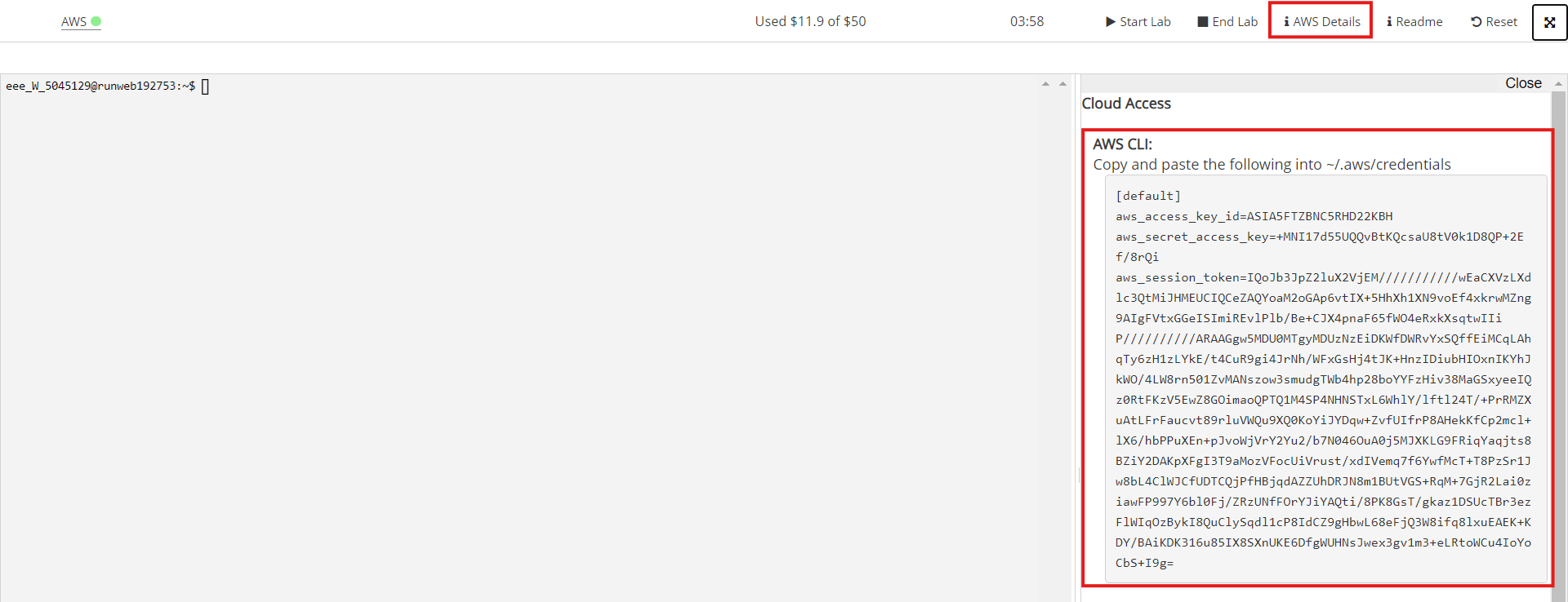 Ejemplo de uso de AWS CLI