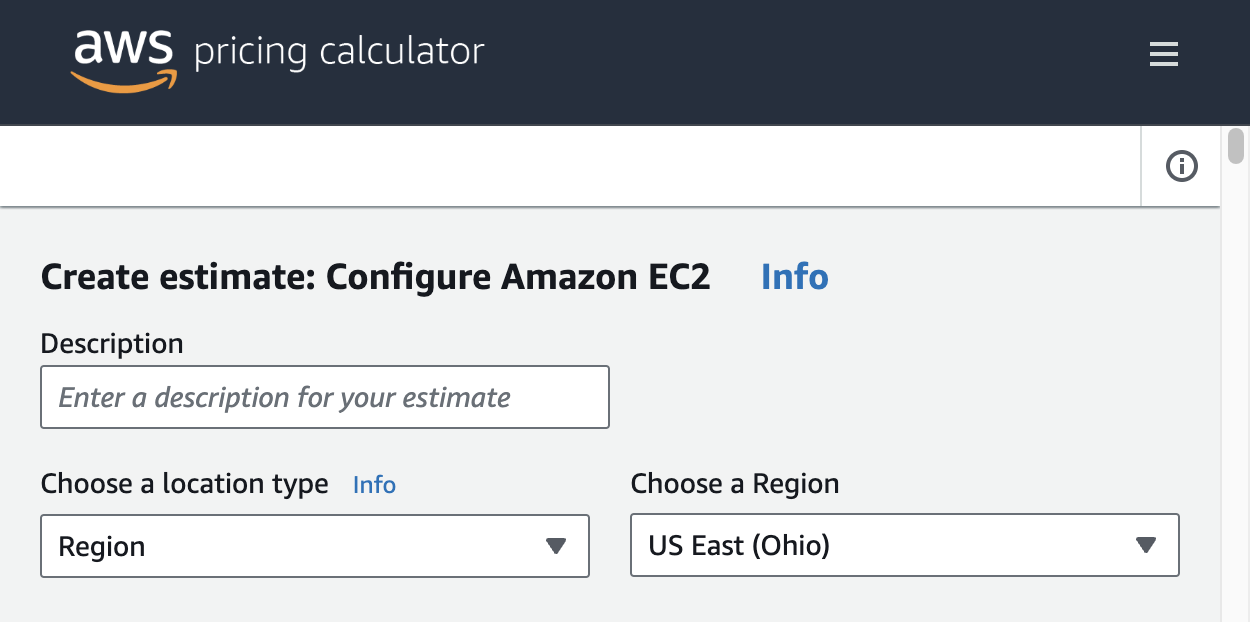Configure Amazon EC2 en AWS Pricing Calculator