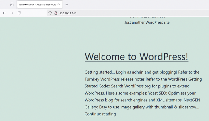 Panel de administración de WordPress