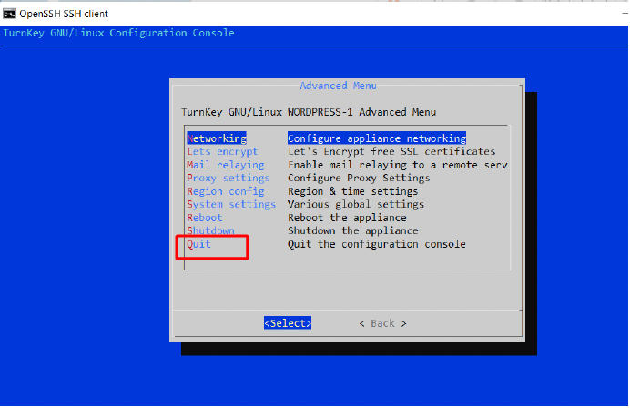 Salir del asistente de configuración de WordPress