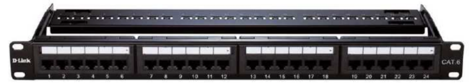 Panel de parcheo de 24 tomas