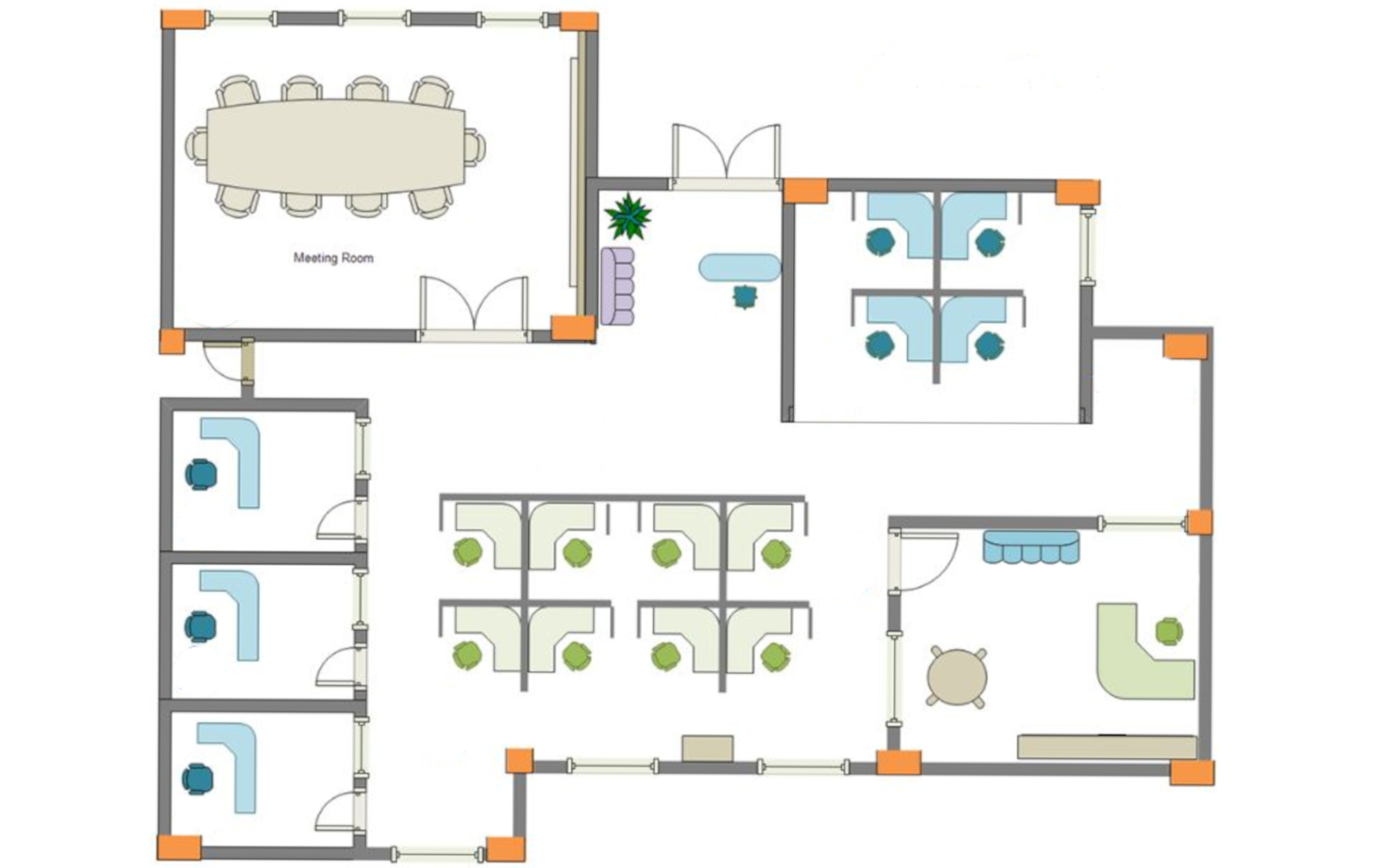 Plano de la oficina bancaria